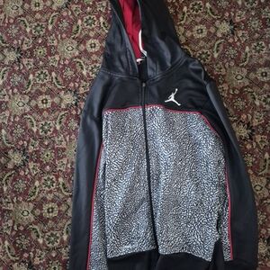 Black and Gray Jordan Zip-Up Hoodie
